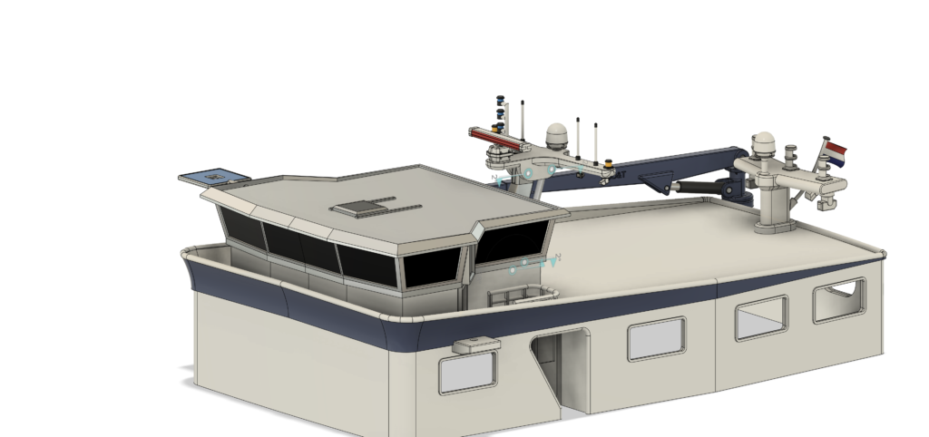 Scheepsaccommodatie met vast stuurhuis