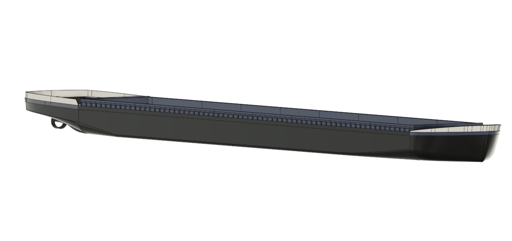 Compleet schip Neckarsteinach nr. 002 bovenaanzicht in 3D