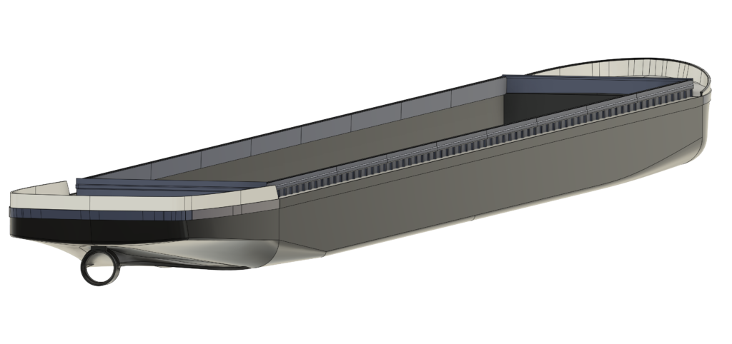 Compleet schip Neckarsteinach nr. 005 zijaanzicht in 3D