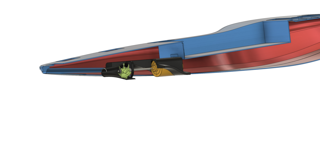 Electric Travel Model 2.0 volledig geïntegreerd zijaanzicht in 3D