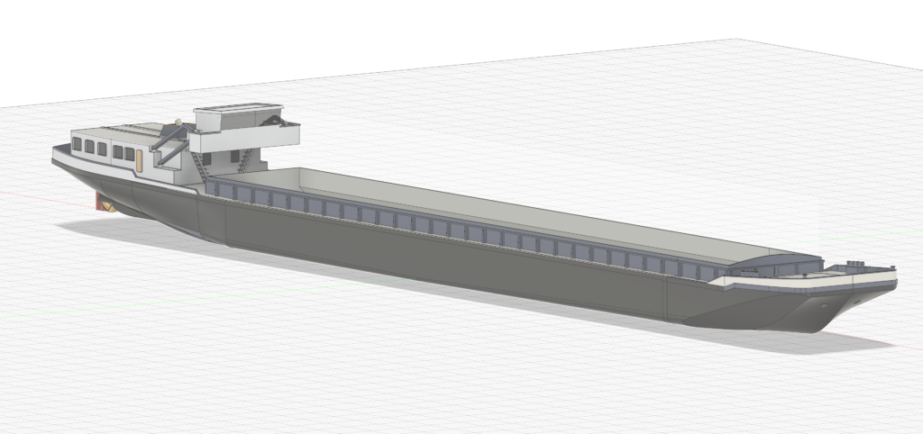 Binnenvaartschip Morgenstond op het water, referentiefoto