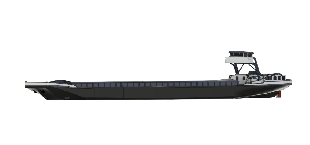 Binnenvaartschip Morgenstond nr. 025 in 3D