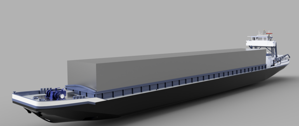Binnenvaartschip Morgenstond nr. 029 in 3D