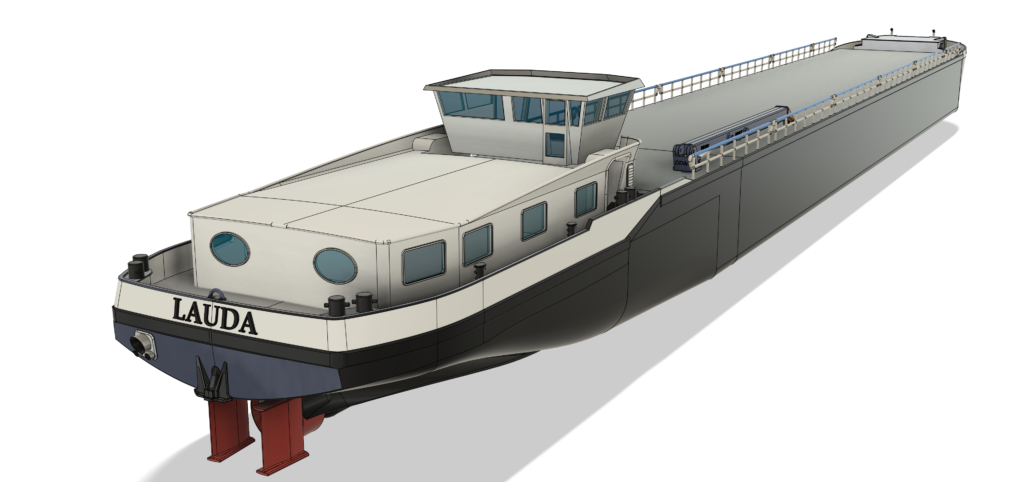 Binnenvaarttanker versie 5.2 nr. 046 schaalmodel in 3D