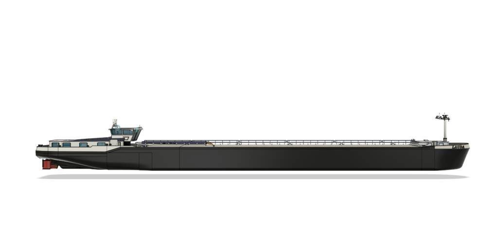 Binnenvaarttanker versie 5.2 nr. 065 schaalmodel in 3D