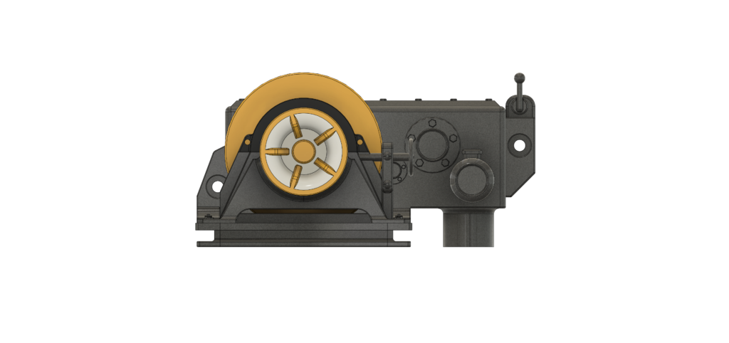 Heavy-duty lier 3D-printbaar nr. 004 met tandwiel